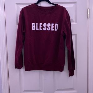 Burgundy ‘Blessed’ Sweatshirt